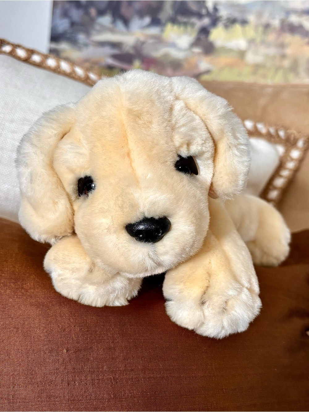 Keel Toys Yellow Lab Puppy Dog Plush Golden Labrador Retriever Simply Soft 10”